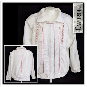 Cambridge Vintage Women's White & Red Jacket